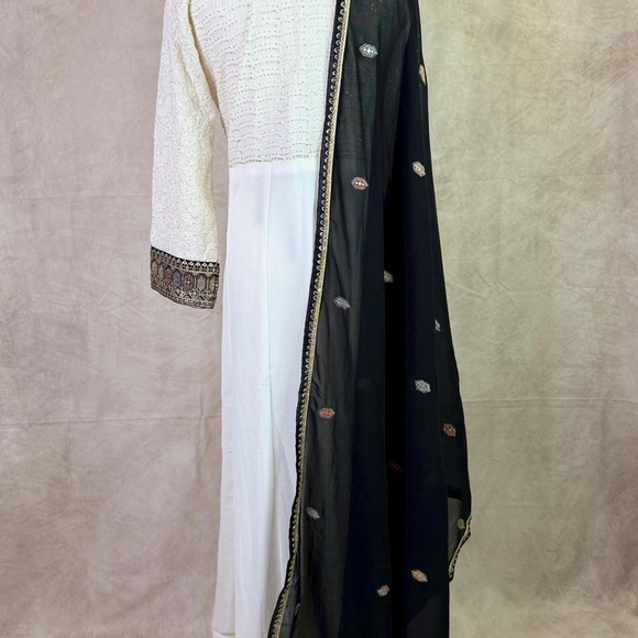 House of India Embroidered Georgette Salwar Kameez gown frock reception XL - Picture 15 of 16